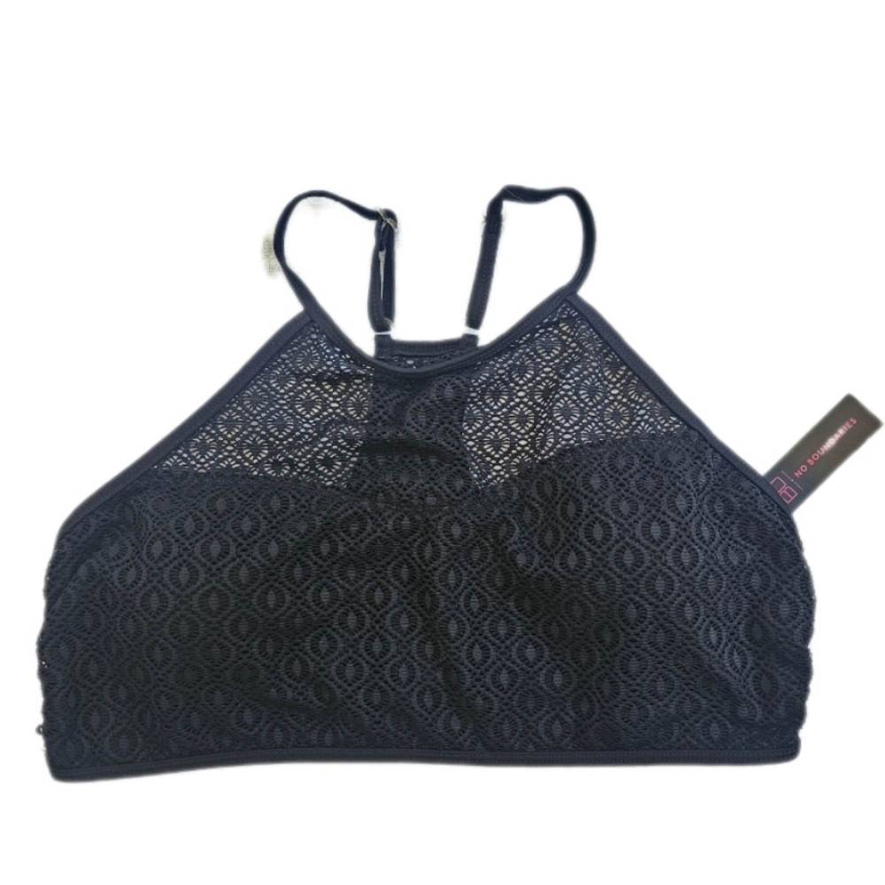 Lace detail racer back bikini top, NWT